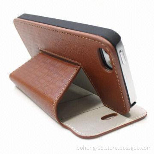 Leather Case for iPhone 5, Flip Type Holster, Various Colors Available